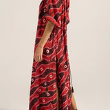 Olive Hand Dyed Silk Caftan