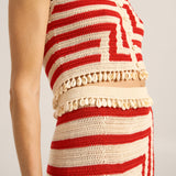 Clythie Graphic Crochet Vest