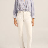Salome Stripe Eyelet Voile Blouse
