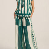 ILIO NEMA Clio Green Sarong Voile Pants