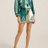 ILIO NEMA Elder Green Sarong Voile Dress