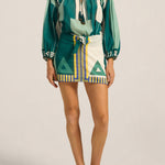 ILIO NEMA Elder Green Sarong Voile Dress