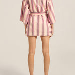ILIO NEMA Ariane Pink Mykonos Stripe Robe BACK