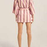 ILIO NEMA Ariane Pink Mykonos Stripe Robe BACK
