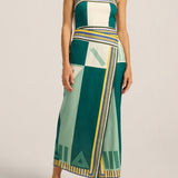 ILIO NEMA Aethra Green Sarong Voile Dress