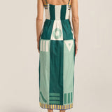 ILIO NEMA Aethra Green Sarong Voile Dress back