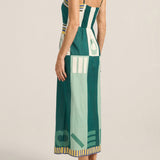 ILIO NEMA Aethra Green Sarong Voile Dress