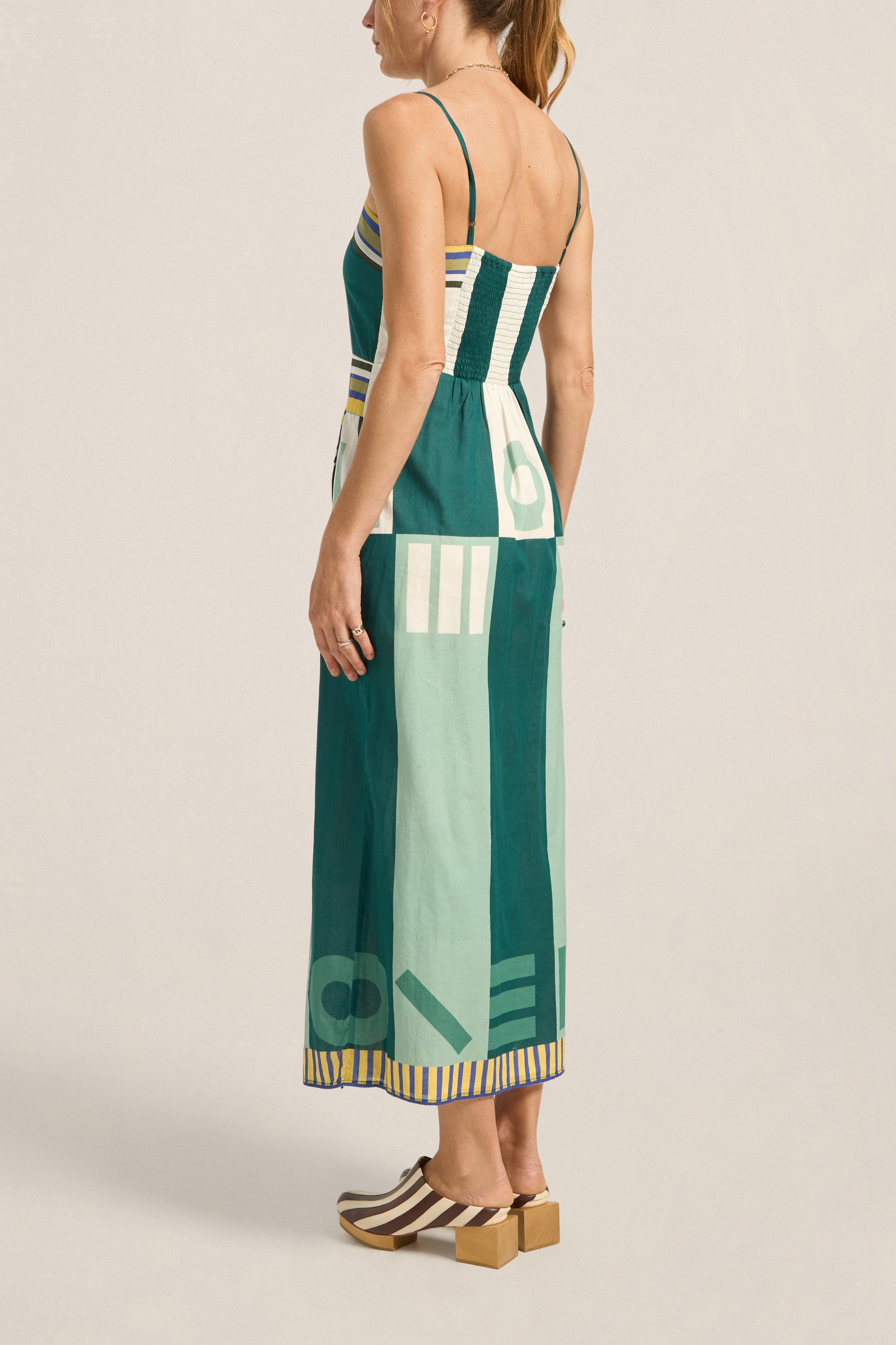 ILIO NEMA Aethra Green Sarong Voile Dress