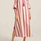 ILIO NEMA Priam Pink Mykonos Stripe Caftan