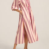 ILIO NEMA Priam Pink Mykonos Stripe Caftan