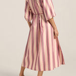 ILIO NEMA Priam Pink Mykonos Stripe Caftan BACK