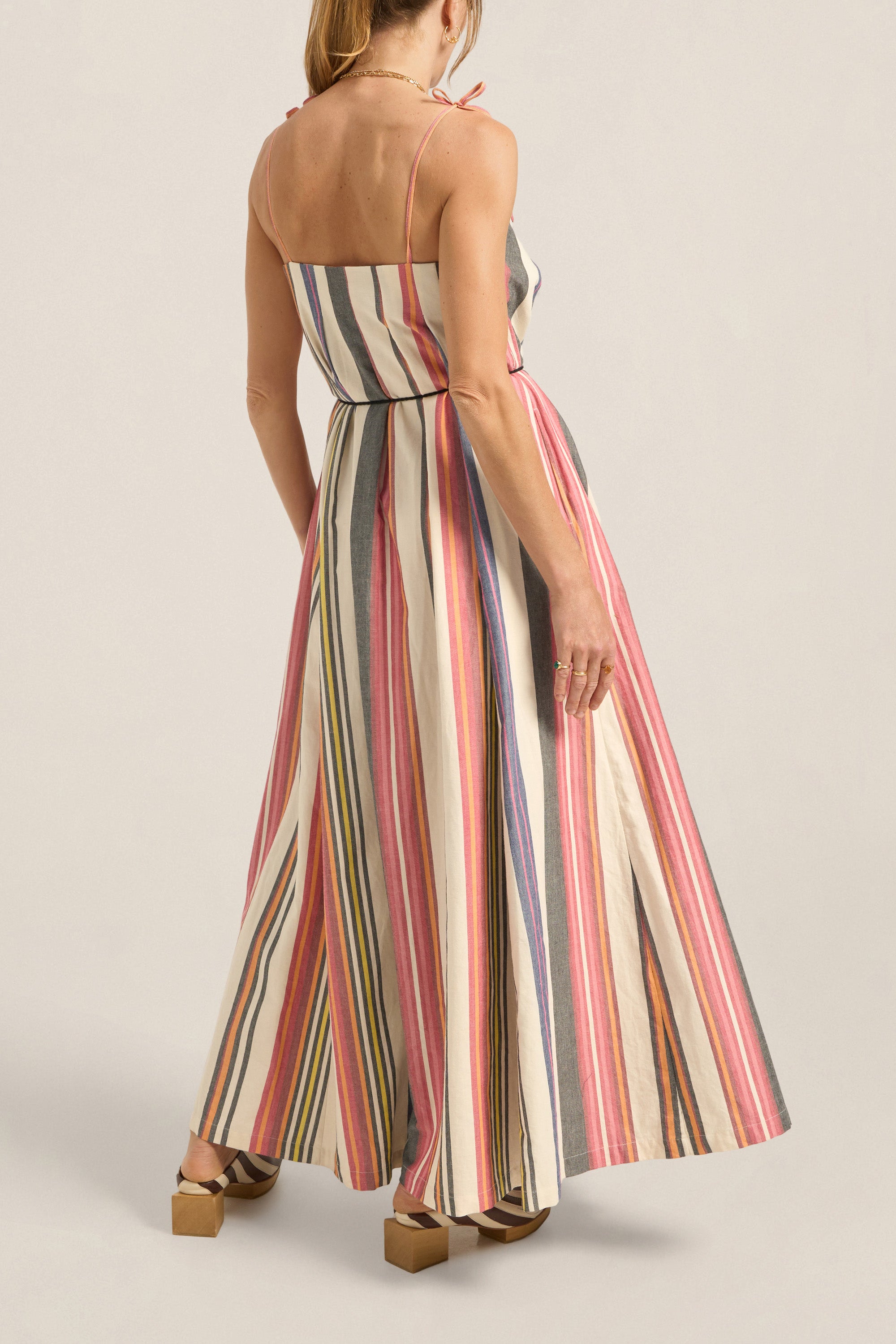 ILIO NEMA Nisus Voula Stripe Dress BACK