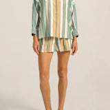ILIO NEMA Cronos Green Fez Stripe Shirt