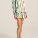ILIO NEMA Cronos Green Fez Stripe Shirt