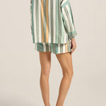ILIO NEMA Cronos Green Fez Stripe Shirt back