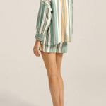 ILIO NEMA Remus Green Fez Stripe Shorts