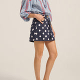 Plato Ditsy Tie Dye Denim Skirt