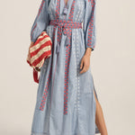 ILIO NEMA Parnassus Blue Chambray Caftan