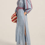 ILIO NEMA Parnassus Blue Chambray Caftan