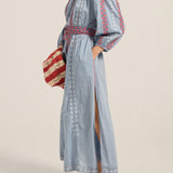 ILIO NEMA Parnassus Blue Chambray Caftan