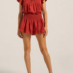 ILIO NEMA Zelda Red Cotton Voile Top