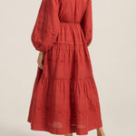 ILIO NEMA Axine Red Cotton Voile Dress