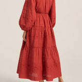 ILIO NEMA Axine Red Cotton Voile Dress
