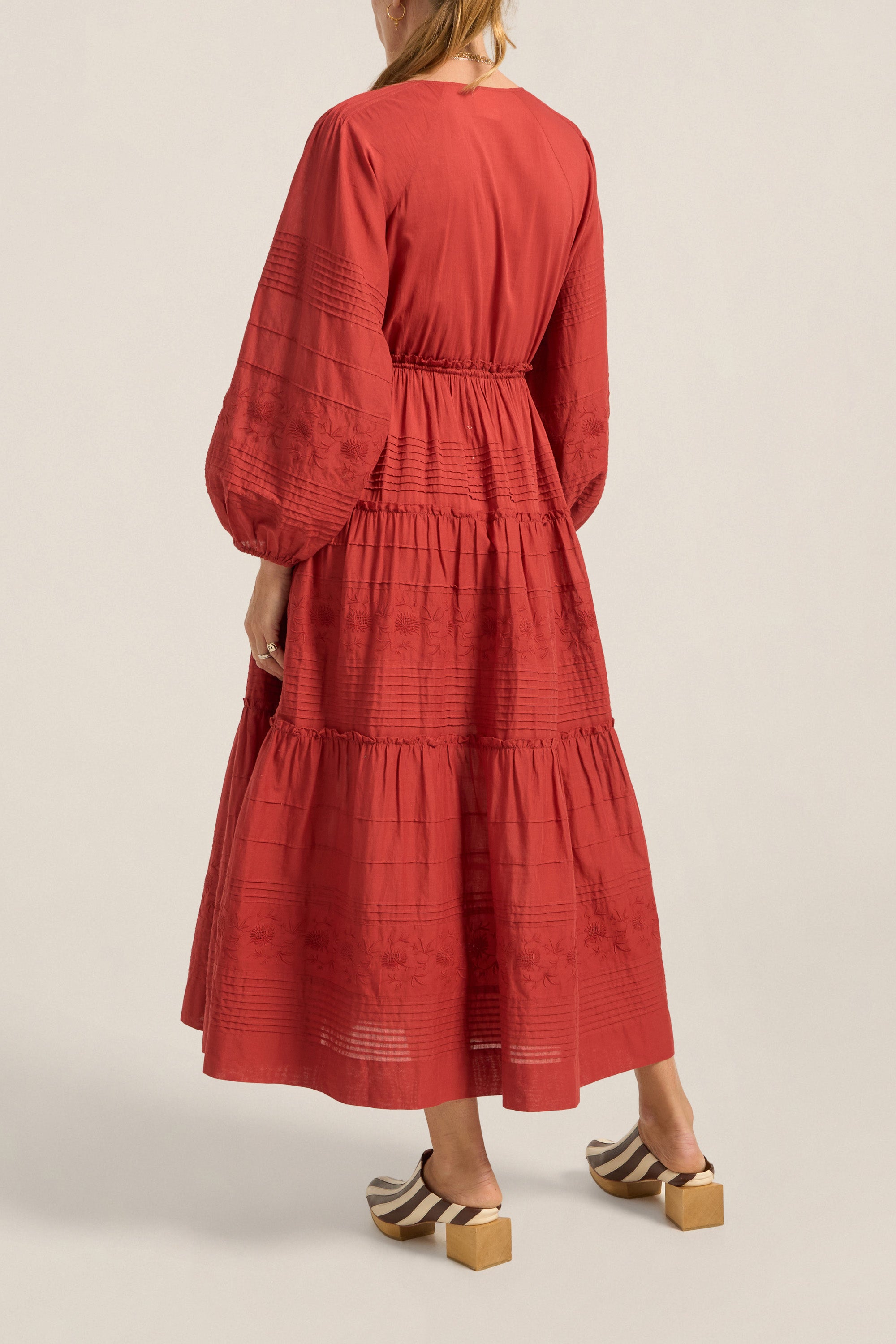 ILIO NEMA Axine Red Cotton Voile Dress