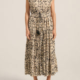 Rhea Black Batik Voile Dress