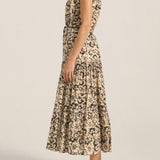Rhea Black Batik Voile Dress