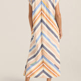 Cythera Blue Broken Stripe Caftan