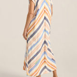Cythera Blue Broken Stripe Caftan