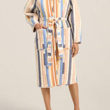 Ilus Blue Broken Stripe Coat