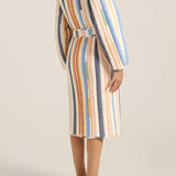 Ilus Blue Broken Stripe Coat