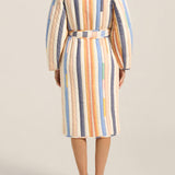 Ilus Blue Broken Stripe Coat