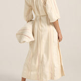 Priam Cream Moroccan Boucle Caftan