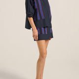 Brontes Navy Poplin Skirt