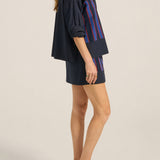 Brontes Navy Poplin Skirt