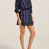 Brontes Navy Poplin Skirt