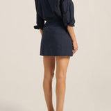 Brontes Navy Poplin Skirt