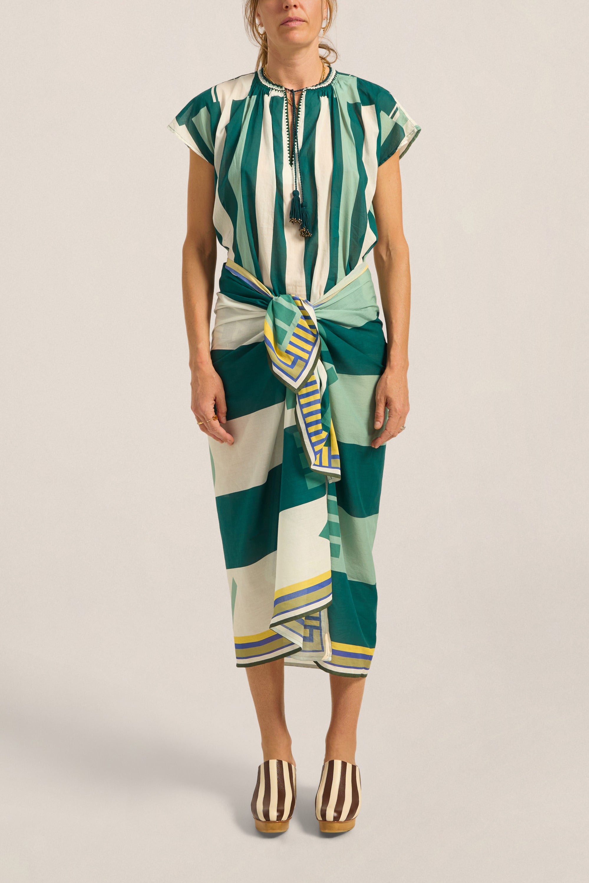 ILIO NEMA Katia Green Sarong Voile Sarong