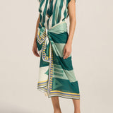 ILIO NEMA Ossa Green Sarong Voile Top