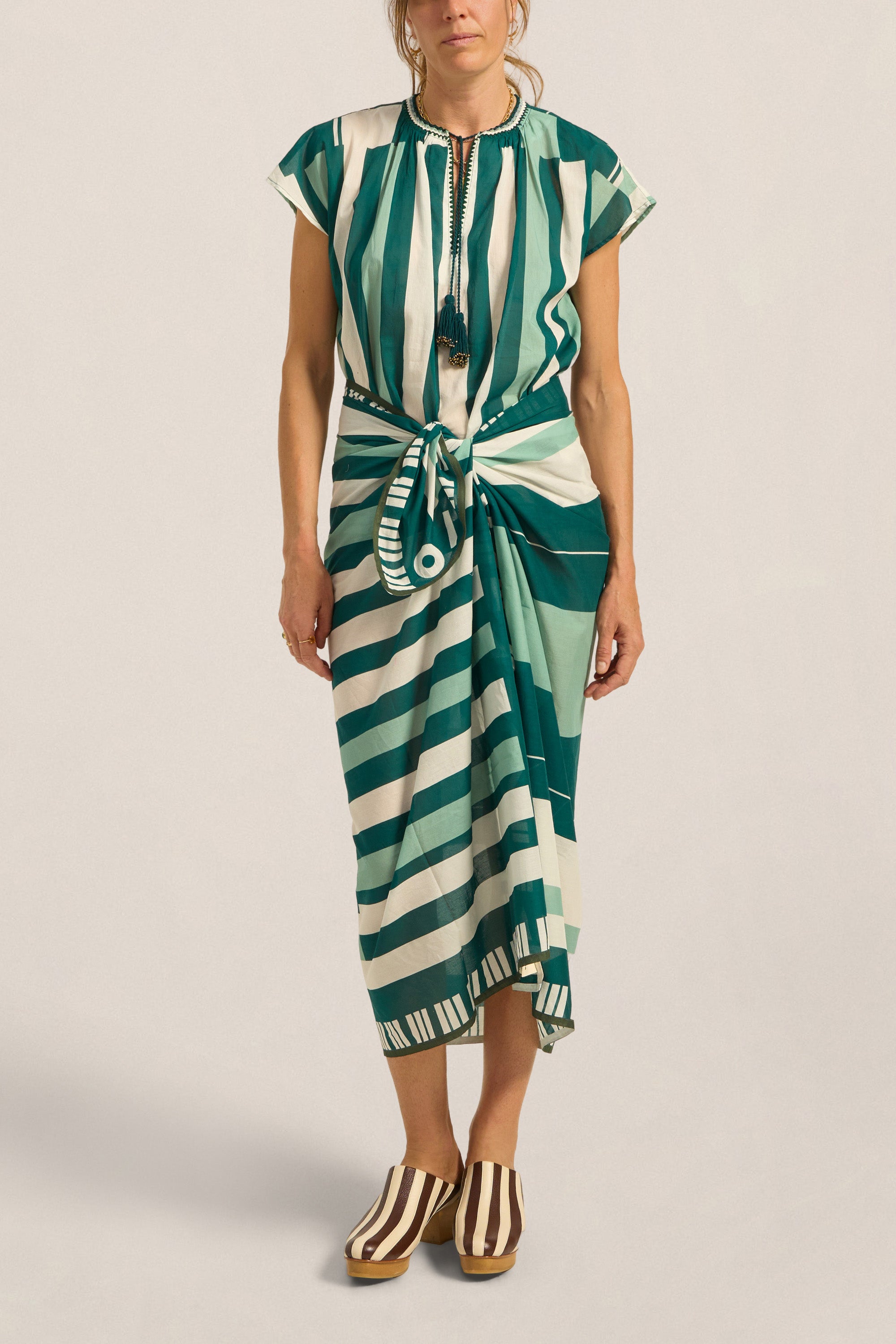 ILIO NEMA Reeshma Green Sarong Voile Sarong