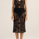 PRE-ORDER Flora Black Crochet Vest