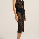 PRE-ORDER Flora Black Crochet Vest