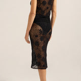 PRE-ORDER Flora Black Crochet Vest