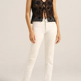 PRE-ORDER Flora Black Crochet Vest