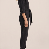 ILIO NEMA Pan Black Boucle Jumpsuit SIDE