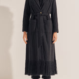 Crius Black Boucle Coat