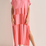 Castor Pink Broken Stripe Caftan